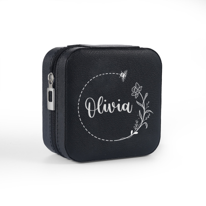 Square Jewelry Storage Box-Personalised 1 Name Customized Storage Box In Various Colors