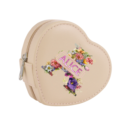 Personalised Jewelry Box – Custom Name & Letter with White & Pink Elegant Keepsake Case | Jessemade