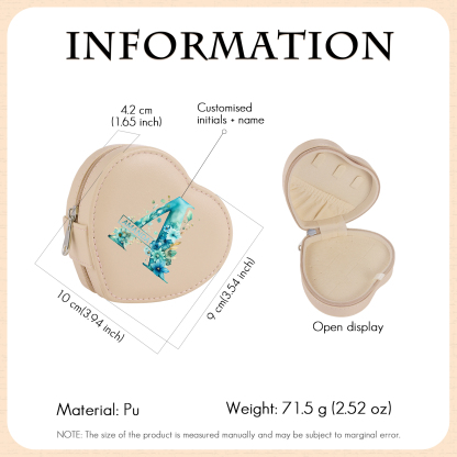 Personalised Jewelry Box – Custom Name & Letter with Pink & White Elegant Keepsake Case for Her | Jessemade