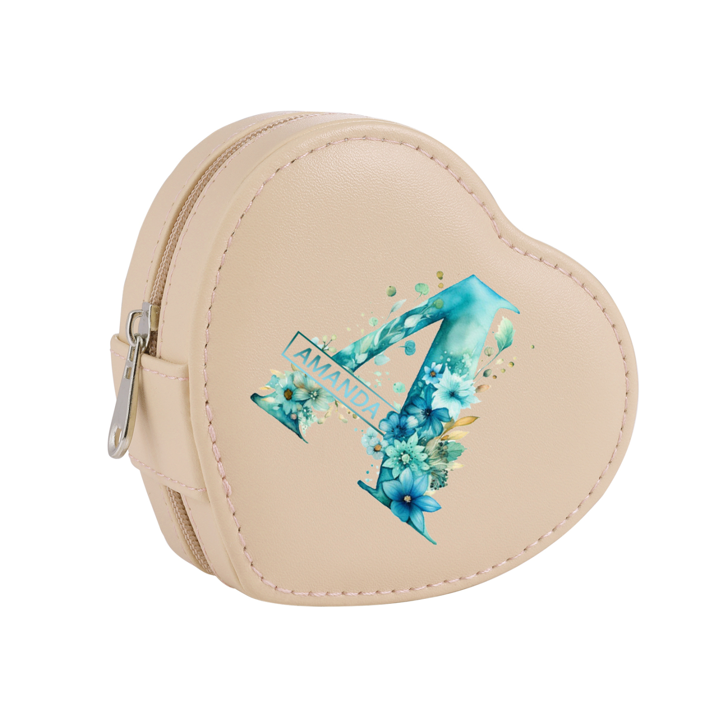 Personalised Jewelry Box – Custom Name & Letter with Pink & White Elegant Keepsake Case for Her | Jessemade