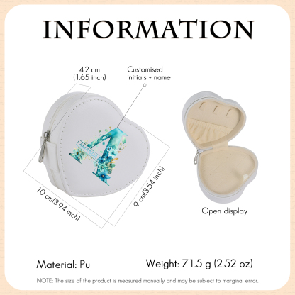 Personalised Jewelry Box – Custom Name & Letter with Pink & White Elegant Keepsake Case for Her | Jessemade