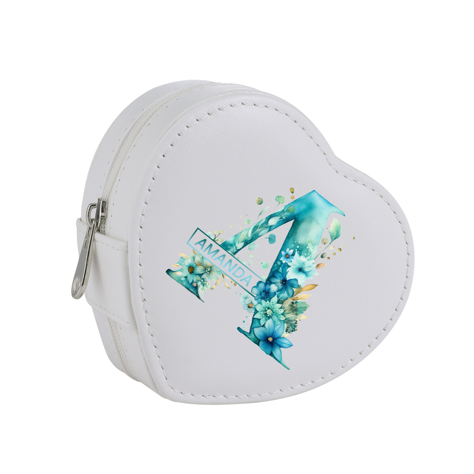 Personalised Jewelry Box – Custom Name & Letter with Pink & White Elegant Keepsake Case for Her | Jessemade