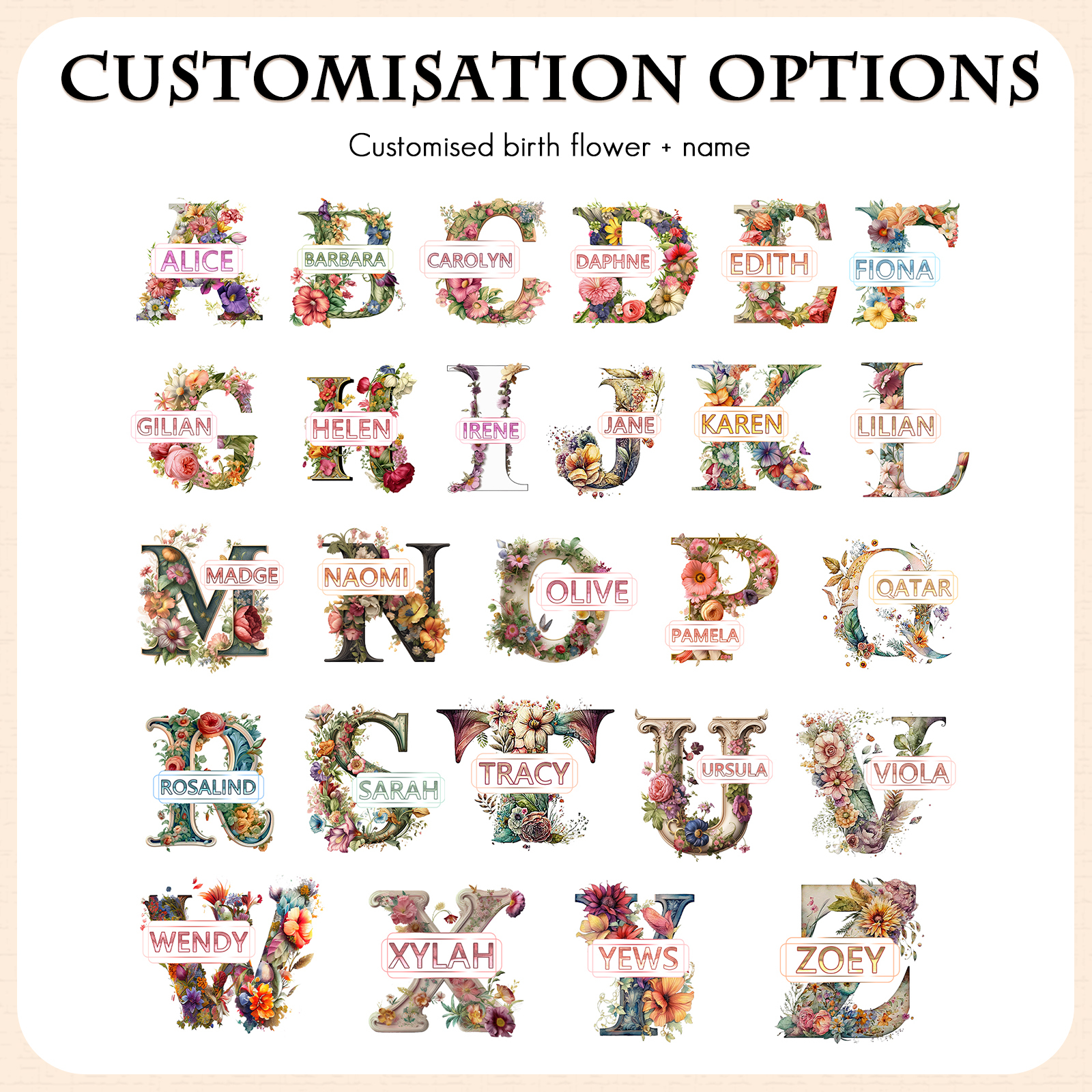 Personalised Jewelry Box – Custom Name & Letter with White & Pink Elegant Keepsake Case | Jessemade