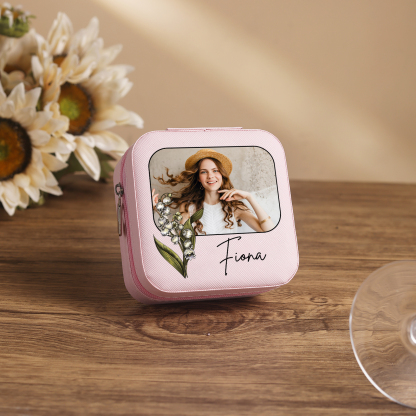 Square Jewelry Storage Box-Personalized 1 Name Customized Storage Box In Various Colors