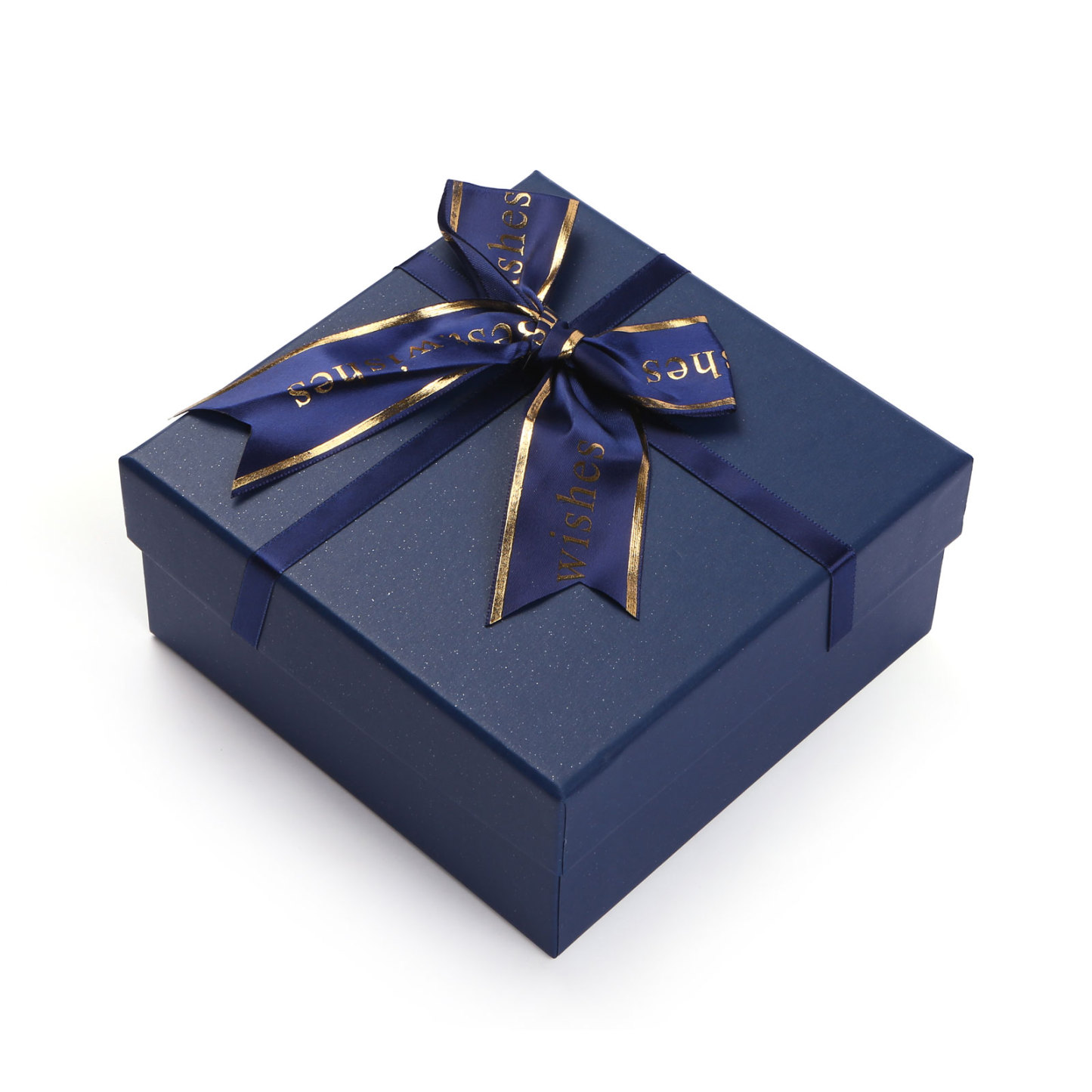 Luxury Blue Gift Box with Ribbon – Paper Material, 15.5 x 15.5 x 7.5cm, Elegant Presentation Box | Jessemade