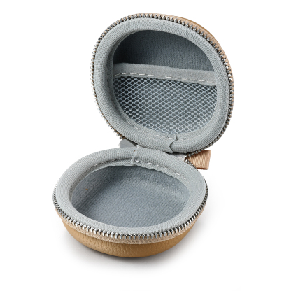 Personalised PU Leather Round Storage Case – Compact & Versatile Organiser