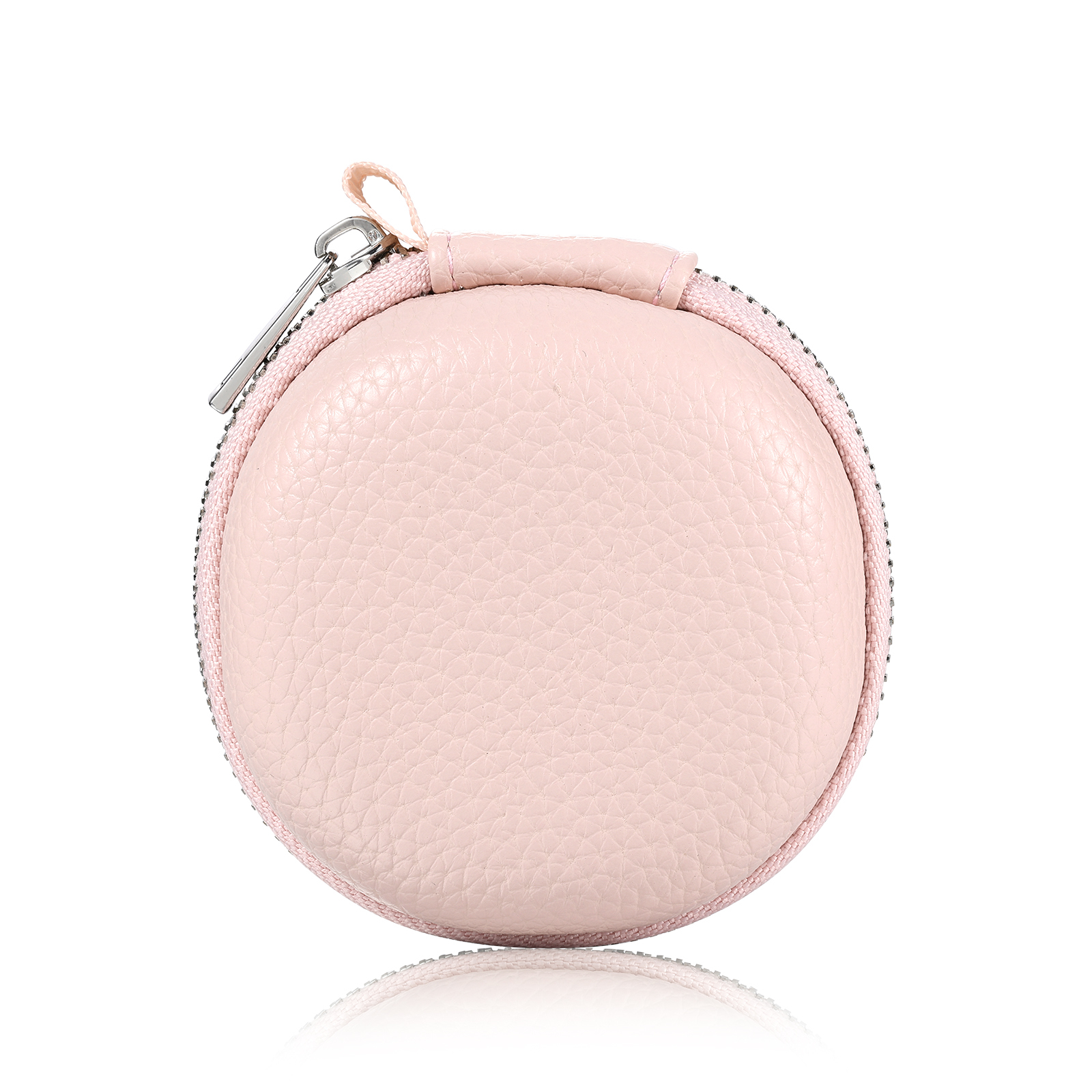Personalised PU Leather Round Storage Case – Compact & Versatile Organiser