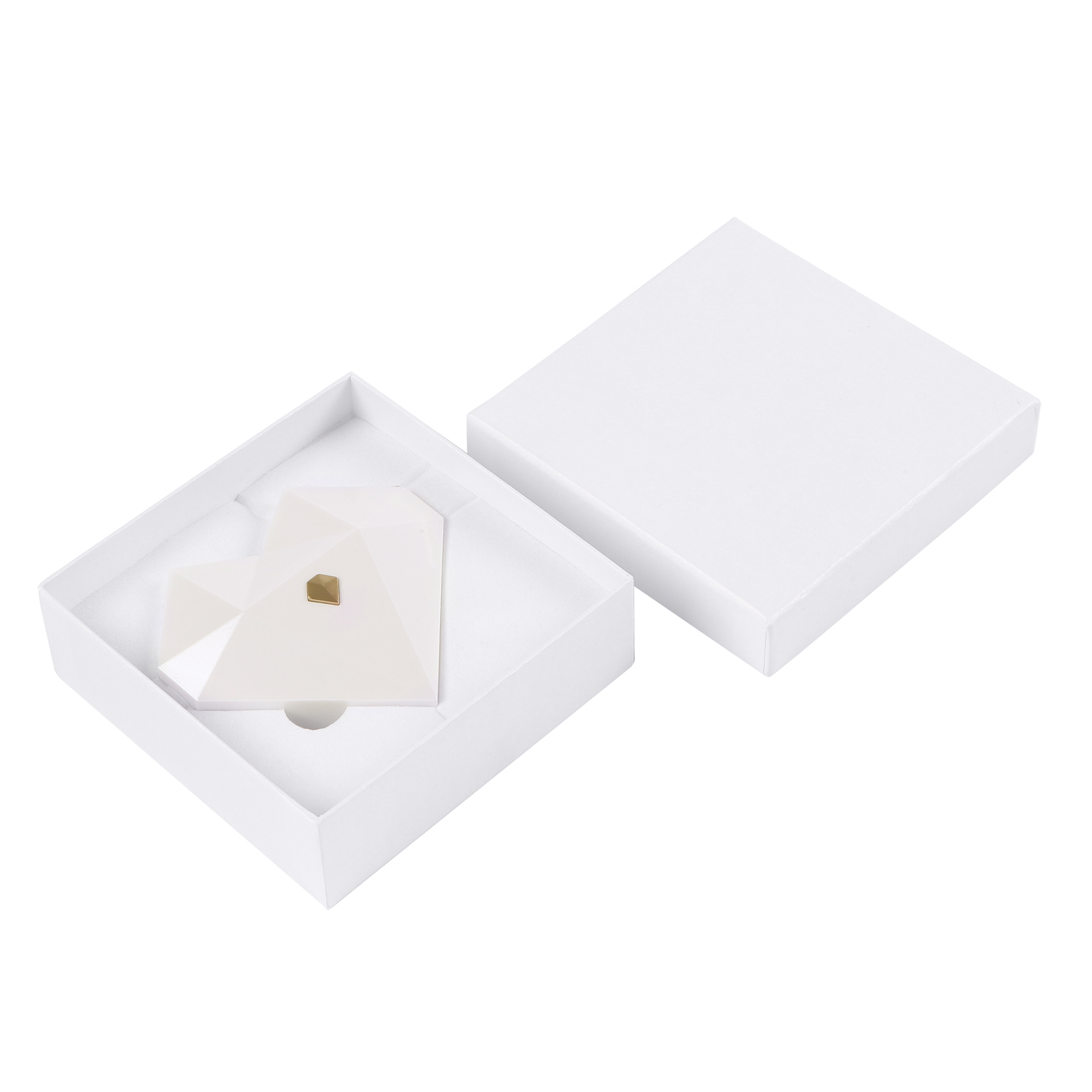 Geometric Heart Ring Box, Elegant Engagement Proposal Jewellery Gift Case | Jessemade