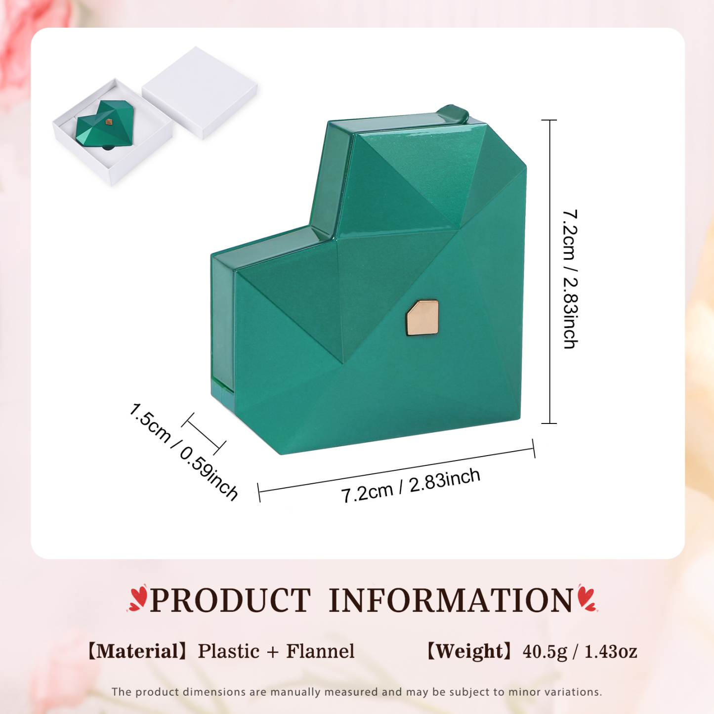 Geometric Heart Ring Box, Elegant Engagement Proposal Jewellery Gift Case | Jessemade