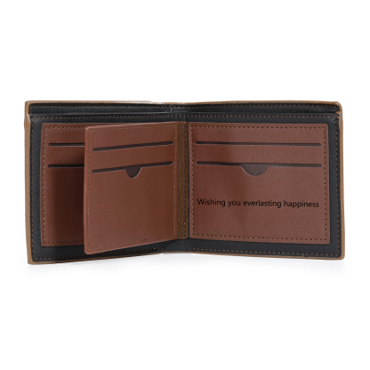 Personalised Men’s Wallet Made From Genuine Leather With an Engraved Photo and Name