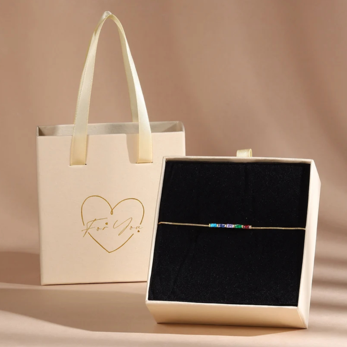 Personalised S925 Silver Women's Bracelet – Custom 1 Birthstone Gift f