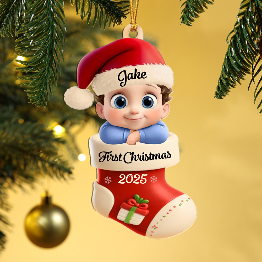 Personalised Baby’s First Christmas Stocking Ornament