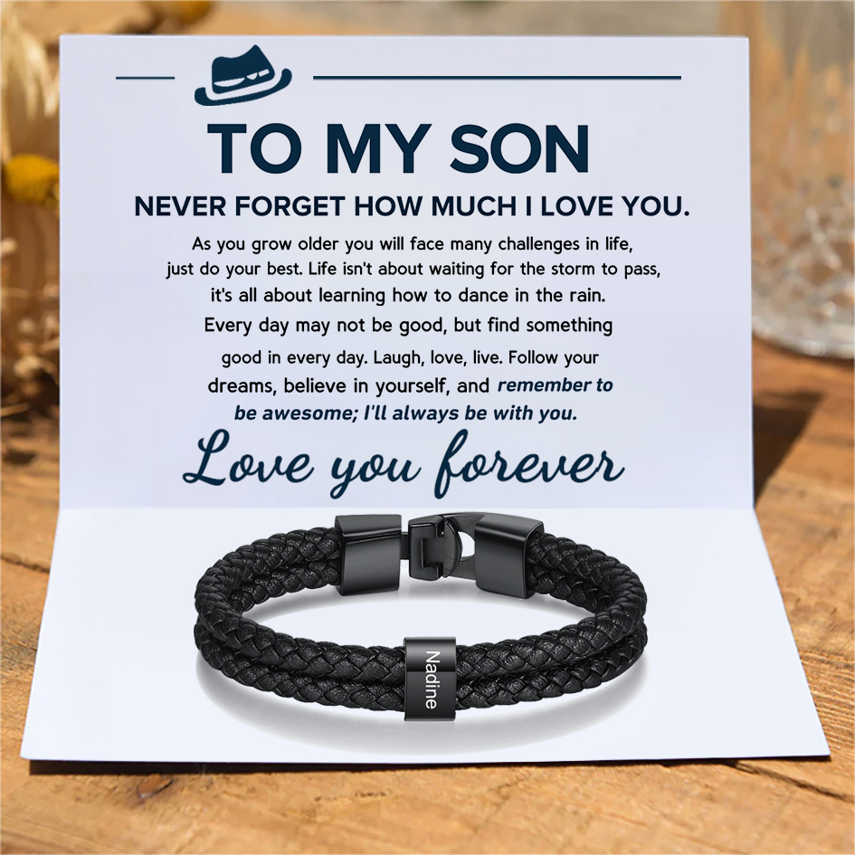 To My Son Inspirational Message Card