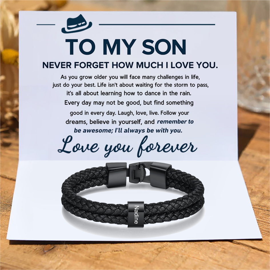 To My Son Inspirational Message Card