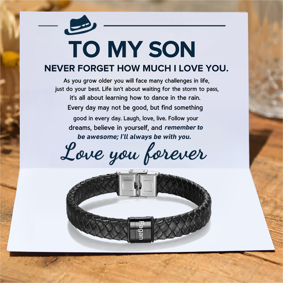 To My Son Inspirational Message Card