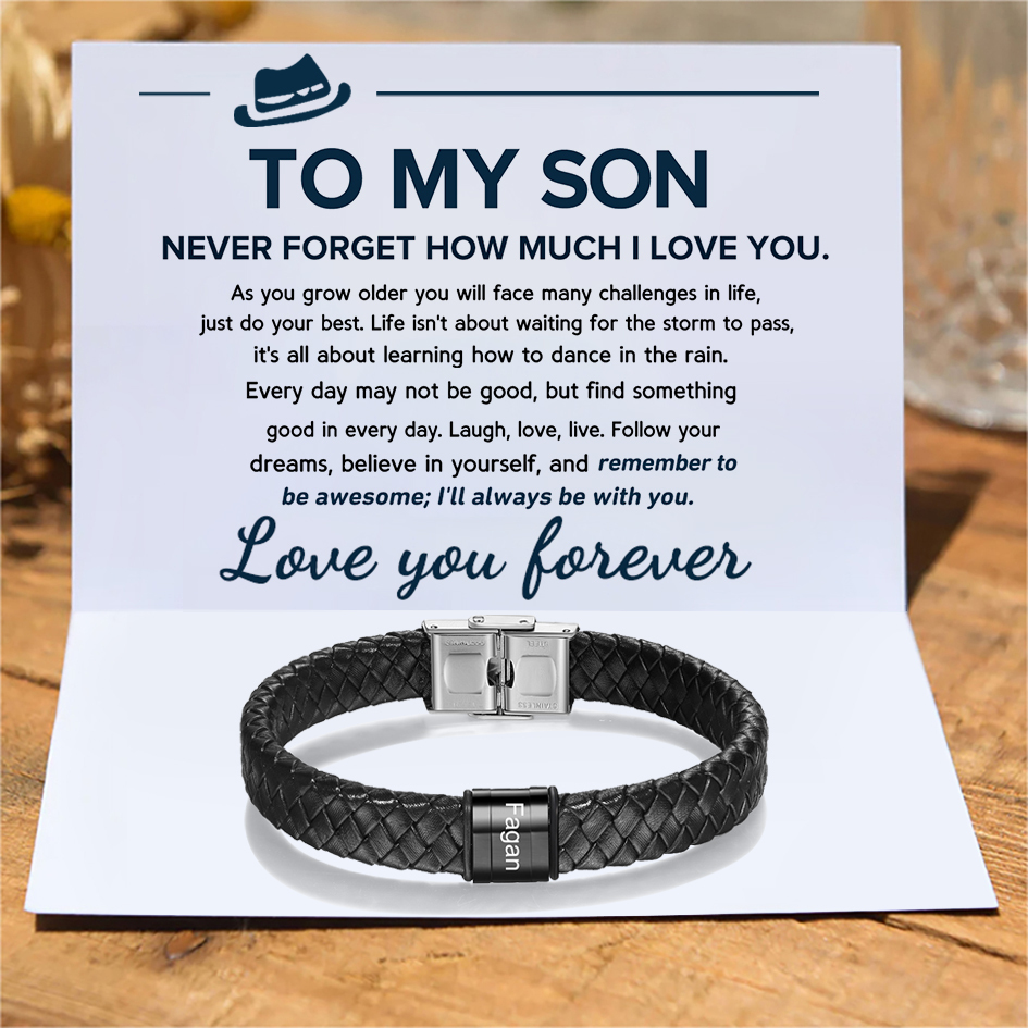 To My Son Inspirational Message Card