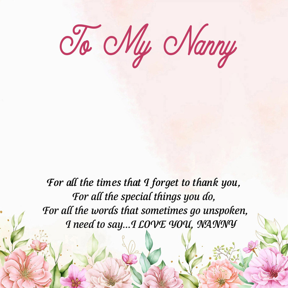 Nanny Warm Gift Card, Special Card for Nanny