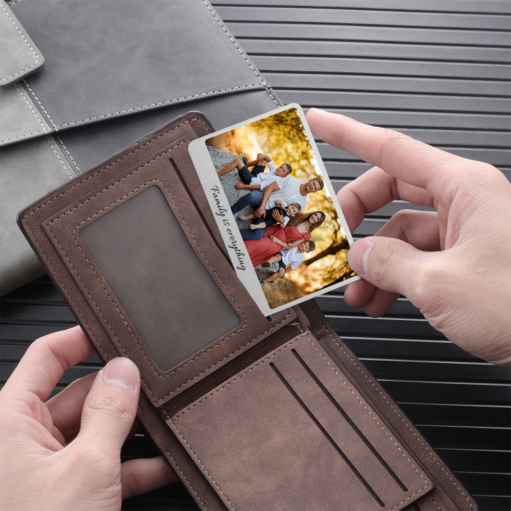 Personalised Wallet Card Insert – Custom Photo & Text Gift for Dad | Jessemade