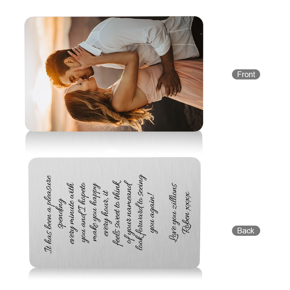 Personalised Wallet Card with Custom Photo & Text -Christmas Gift for Him | Jessemade