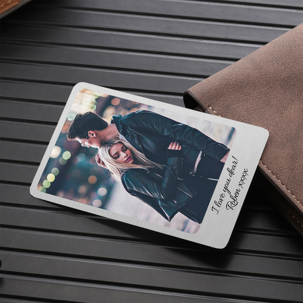Personalised Wallet Card Insert – Custom Photo & Text Gift for Dad/Hus