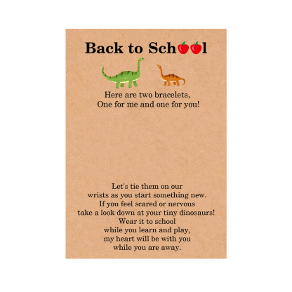 2Pcs Dinosaur Bracelets Stainless Steel Braided Bracelets Back To School Gift For Kids