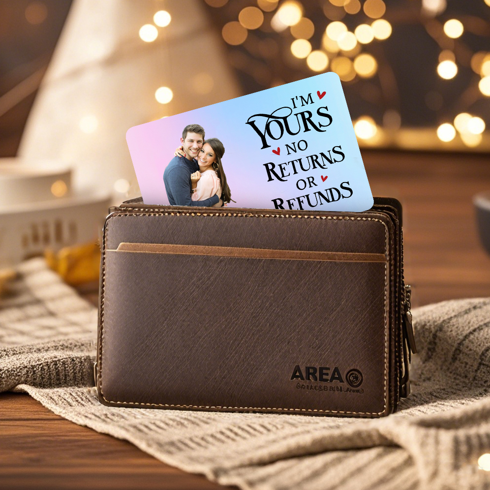 Personalised Couple Wallet Card with Photo & 2 Names – Valentine’s Day