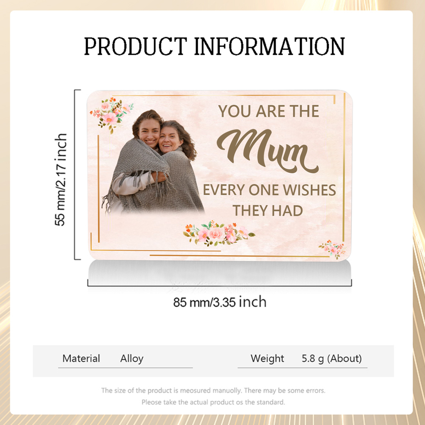 Personalised Mum Wallet Card with Custom Photo – Meaningful  Gift for Mother | Jessemade