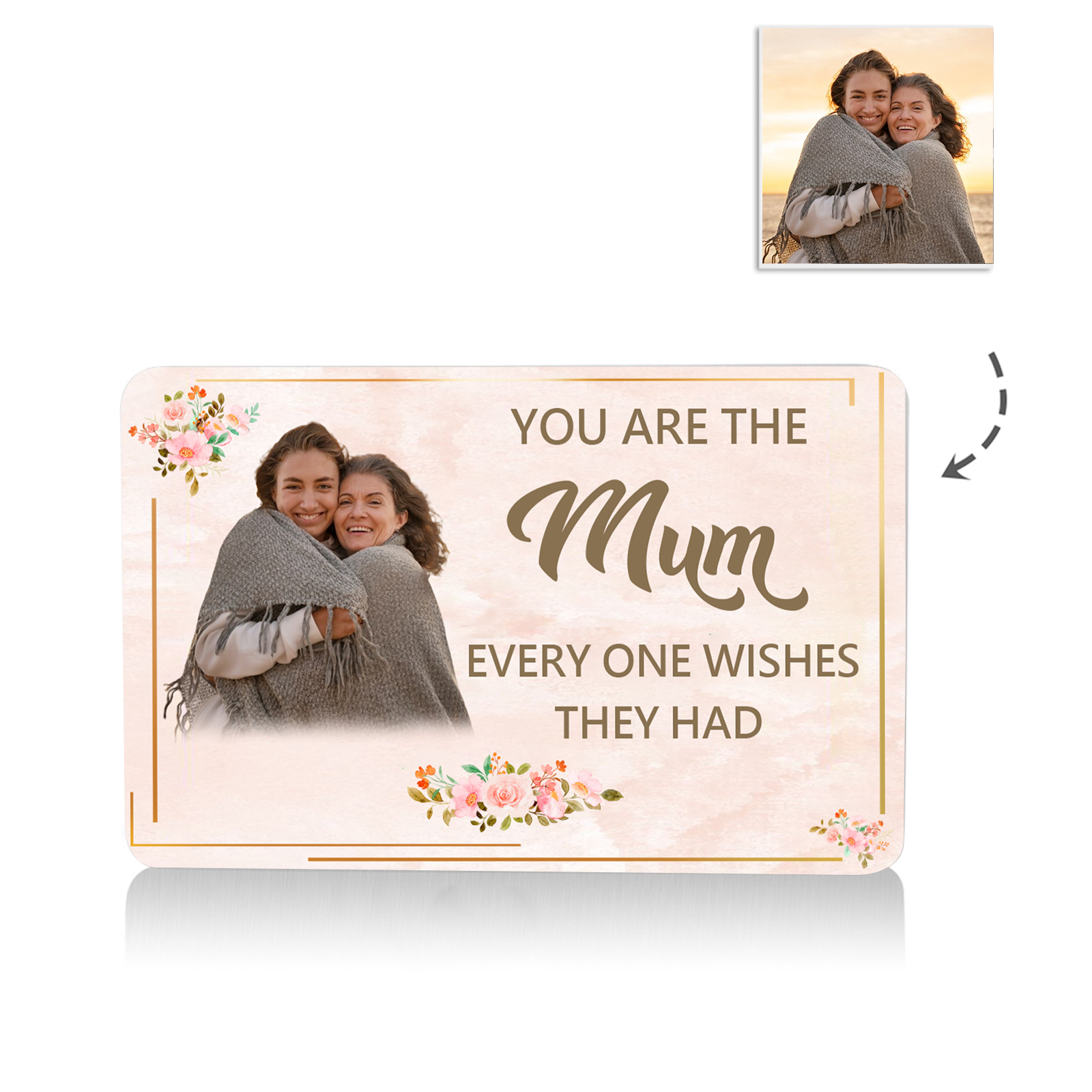 Personalised Couple Wallet Card with Photo & 2 Names – Valentine’s Day
