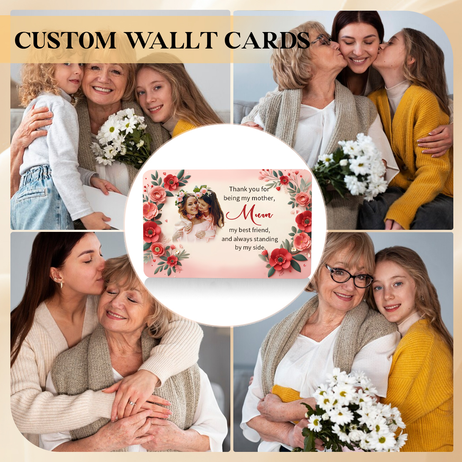 Personalised Wallet Card with Custom Photo – Heartfelt Gift for Mum | Jessemade