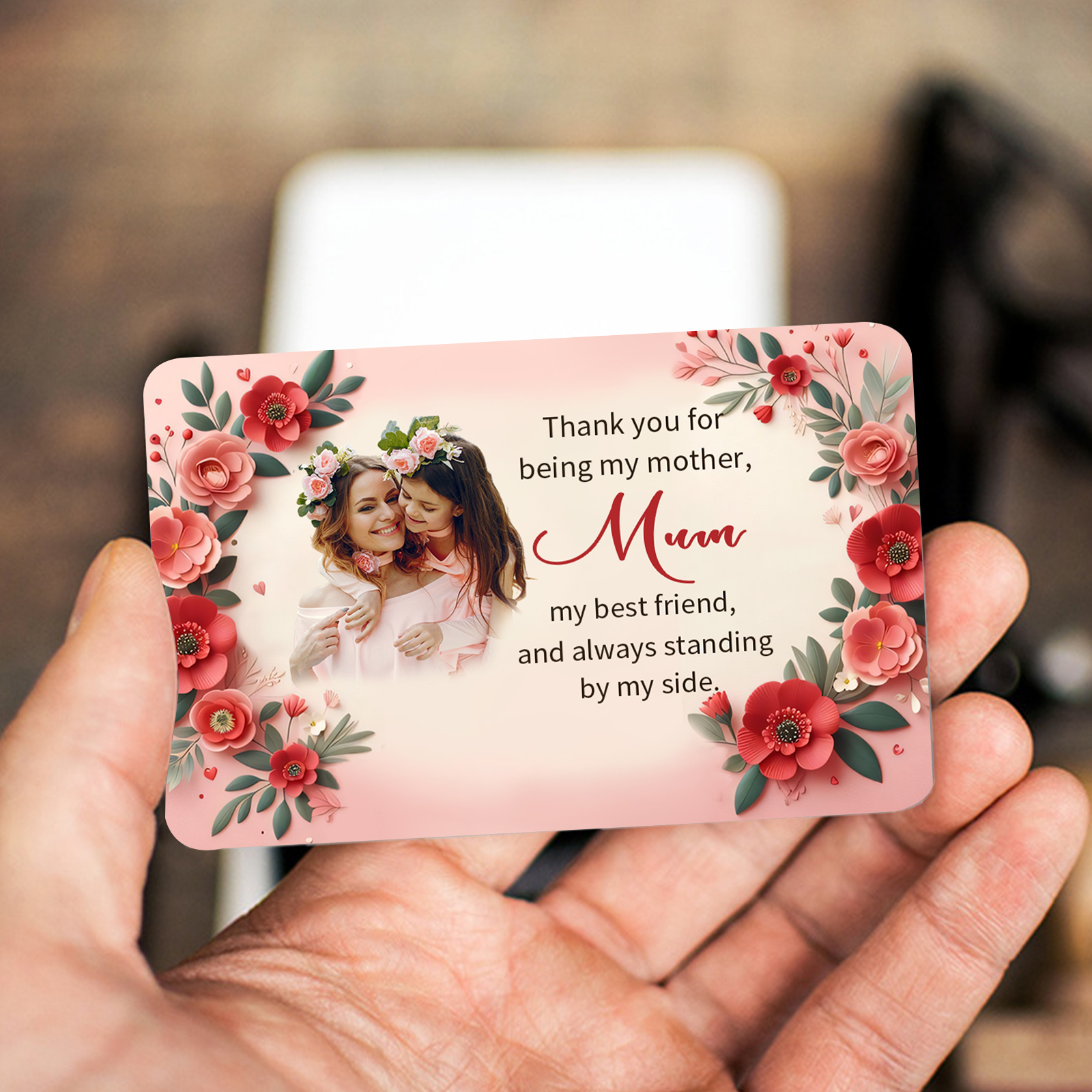 Personalised Wallet Card with Custom Photo – Heartfelt Gift for Mum | Jessemade