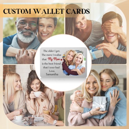 Personalised Wallet Card with Custom Photo & Text Pocket Hug Gift for Mum | Jessemade