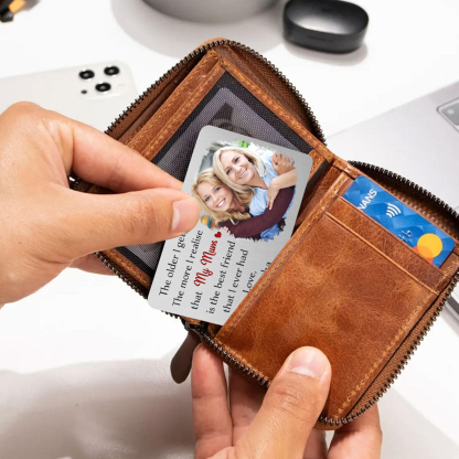 Personalised Wallet Card with Custom Photo & Text Pocket Hug Gift for Mum | Jessemade