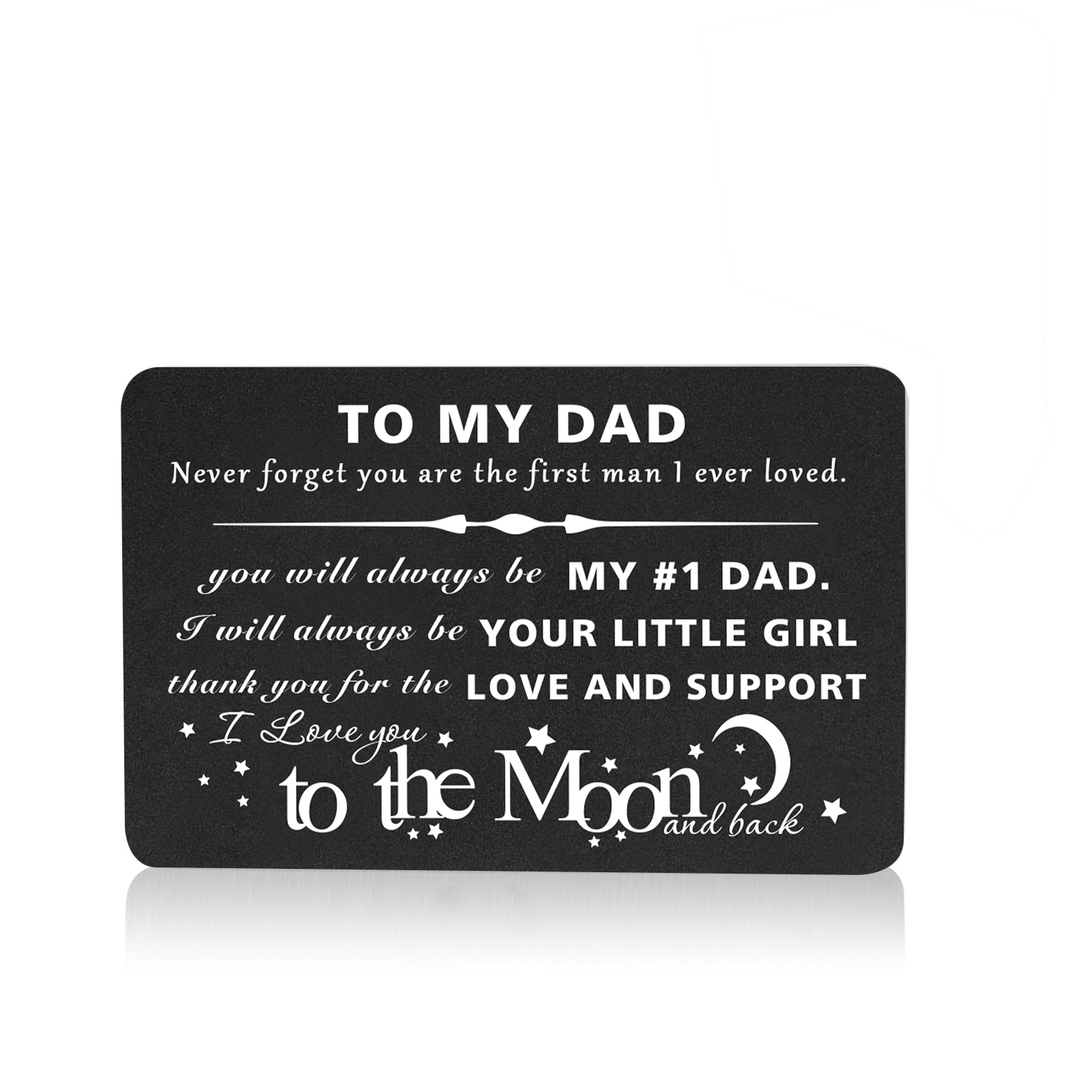 Father’s Day Engraved Wallet Card from Daughter –  Keepsake for Dad | Jessemade