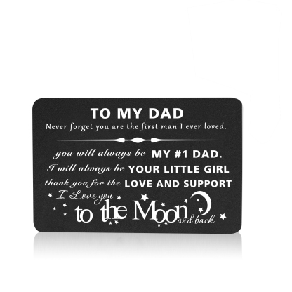 Father’s Day Engraved Wallet Card from Daughter –  Keepsake for Dad | Jessemade