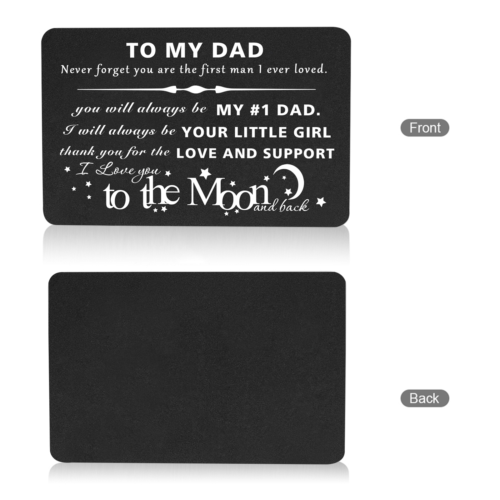 Father’s Day Engraved Wallet Card from Daughter –  Keepsake for Dad | Jessemade
