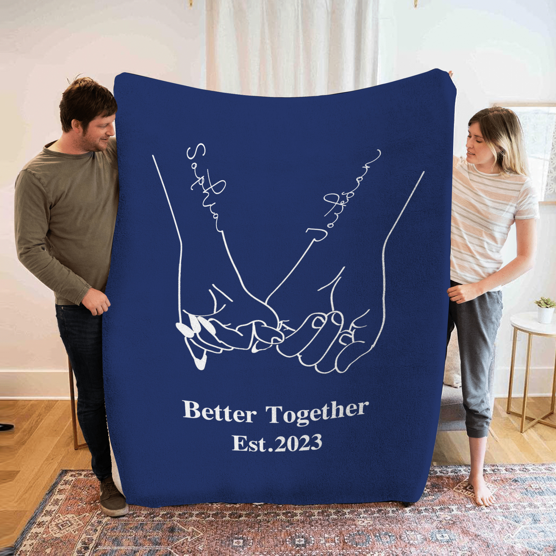 Personalized "Better Together" Blanket - Custom Names & Date Gift For 