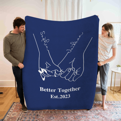 Personalized "Better Together" Blanket - Custom Names & Date Gift For 