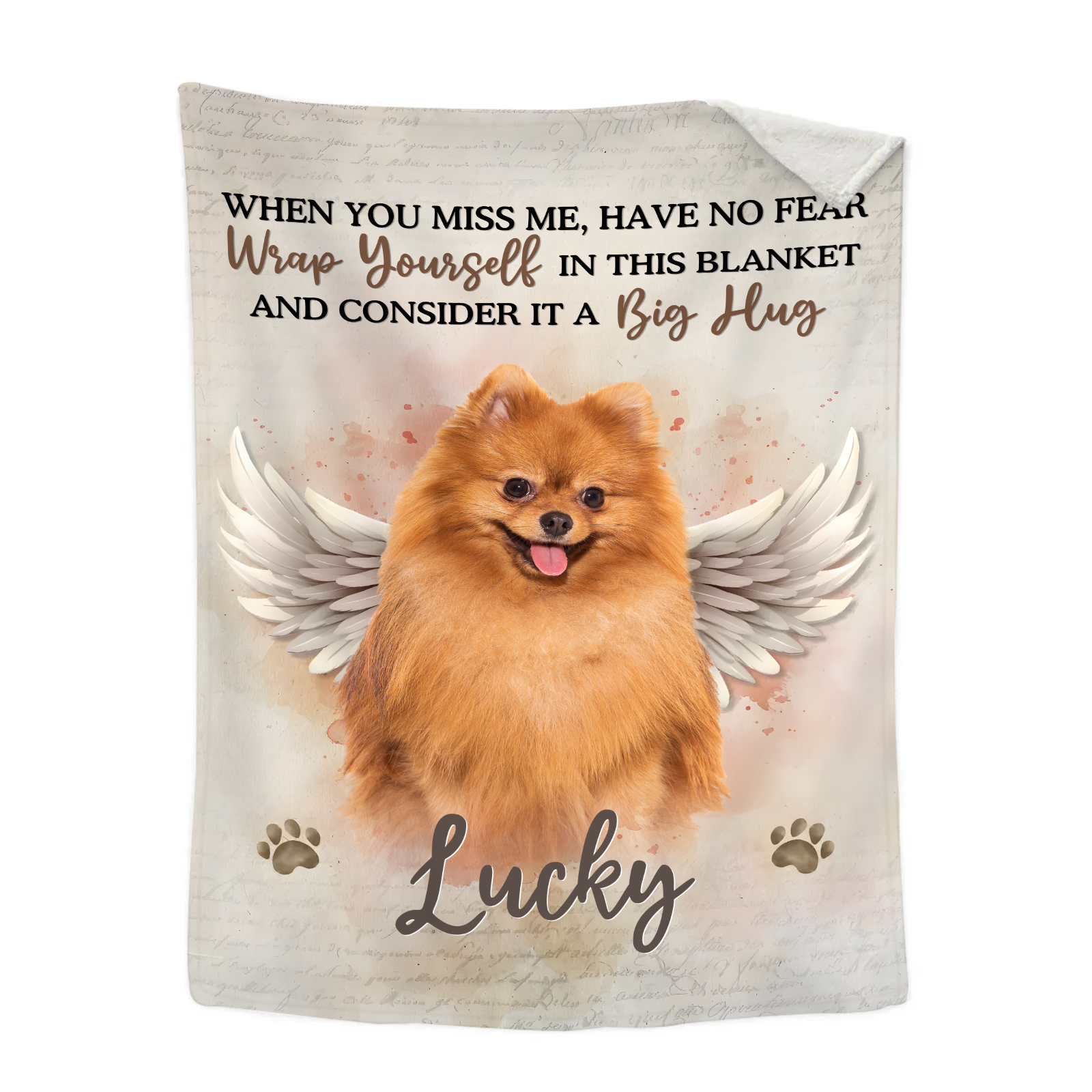 Personalised Pet Memorial Blanket - Custom Photo & Name Flannel Blanke
