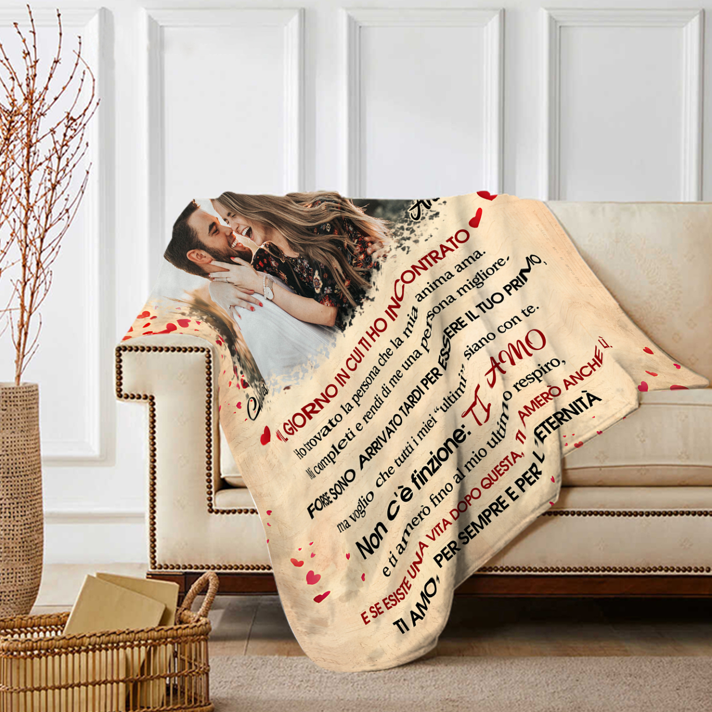 图包修改中Personalised Couple Blanket -  Custom 2 Names & Photo Design - "You & Me, We Got This" - Valentine’s Day Gift for Him/Her | Jessemade