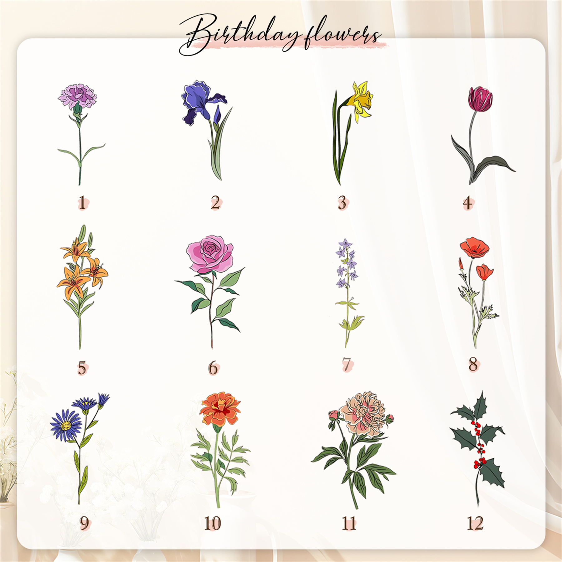 2 Names Personalised Ceramic Birthday Flower Jug Vase – Gift for Mum, Grandma, or Friend | Jessemade