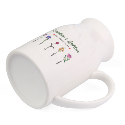 5 Names Personalised Ceramic Birthday Flower Jug Vase – Gift for Mum, Grandma, or Friend | Jessemade