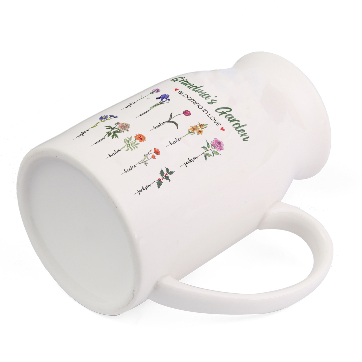 10 Names Personalised Ceramic Birthday Flower Jug Vase – Gift for Mum, Grandma, or Friend | Jessemade