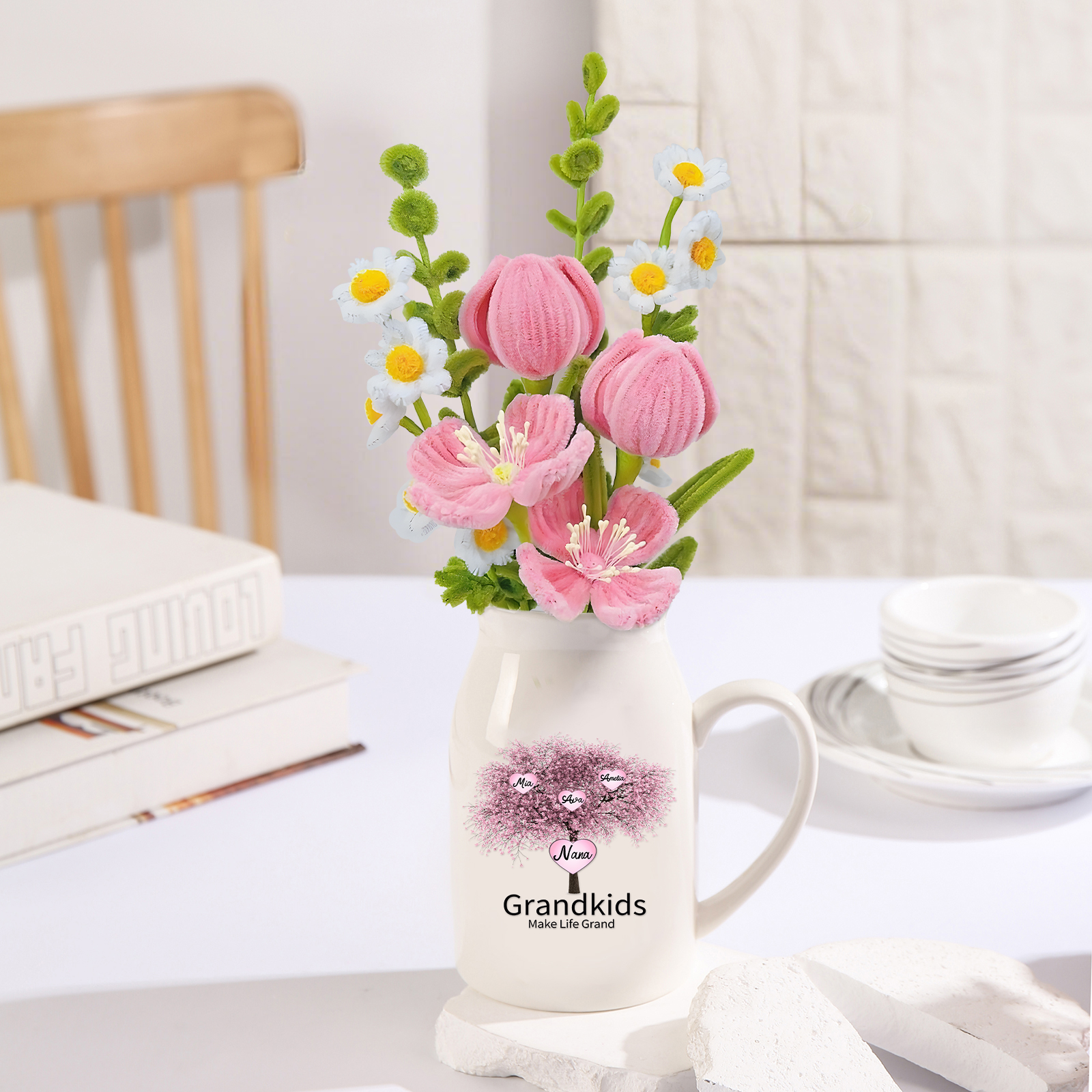 Handcrafted Plush Flower Bouquet – Perfect Gift for Mum, Nan or Loved Ones | Jessemade