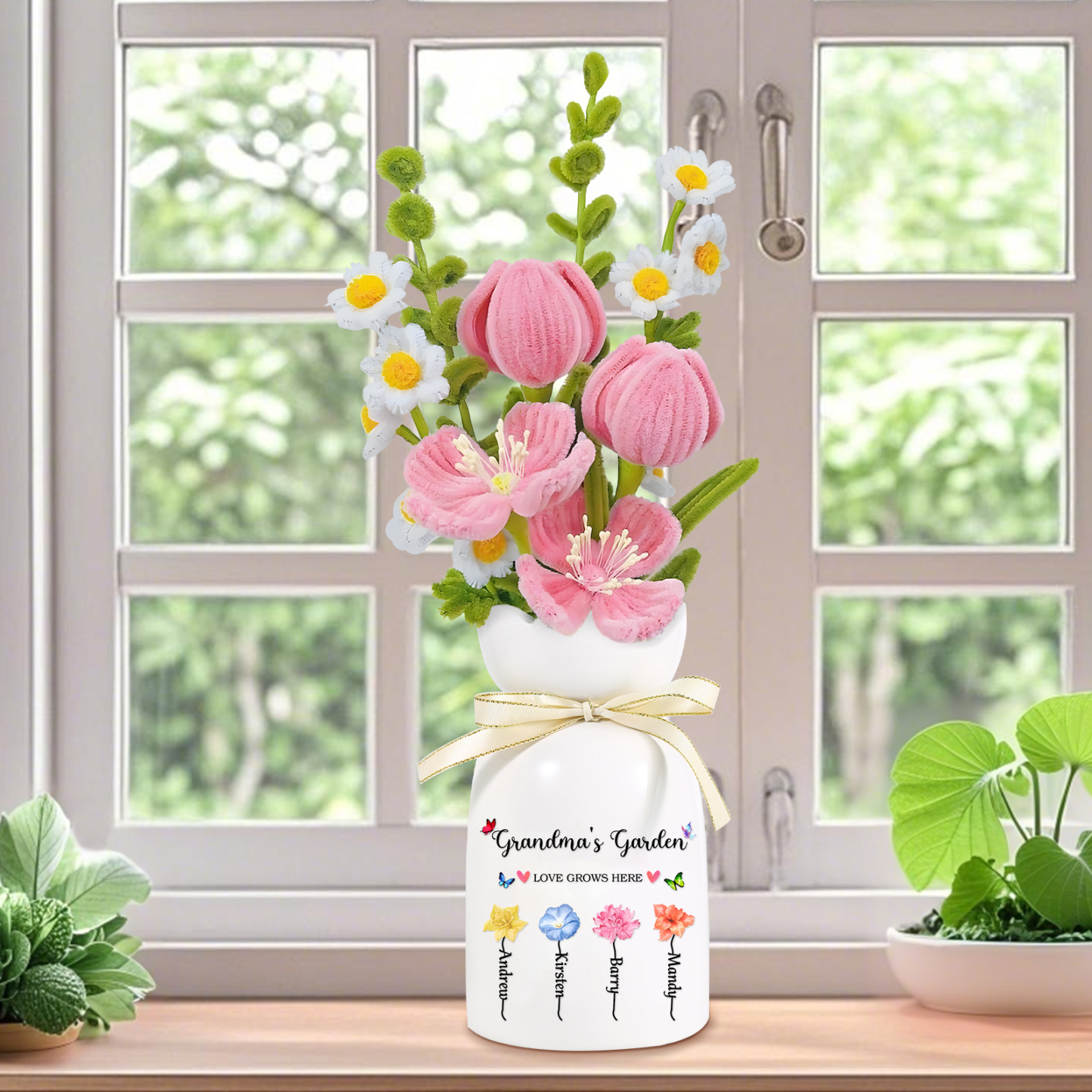 Handcrafted Plush Flower Bouquet – Perfect Gift for Mum, Nan or Loved Ones | Jessemade