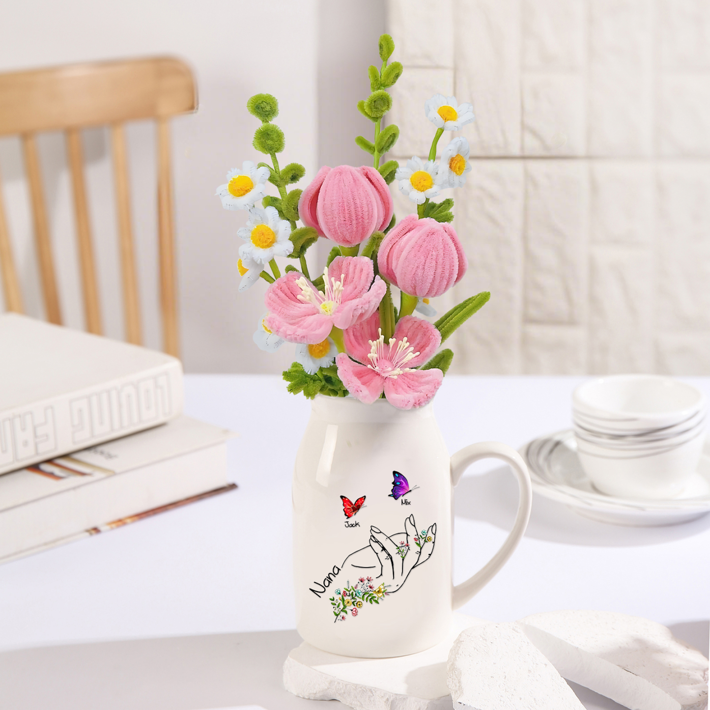 Handcrafted Plush Flower Bouquet – Perfect Gift for Mum, Nan or Loved 