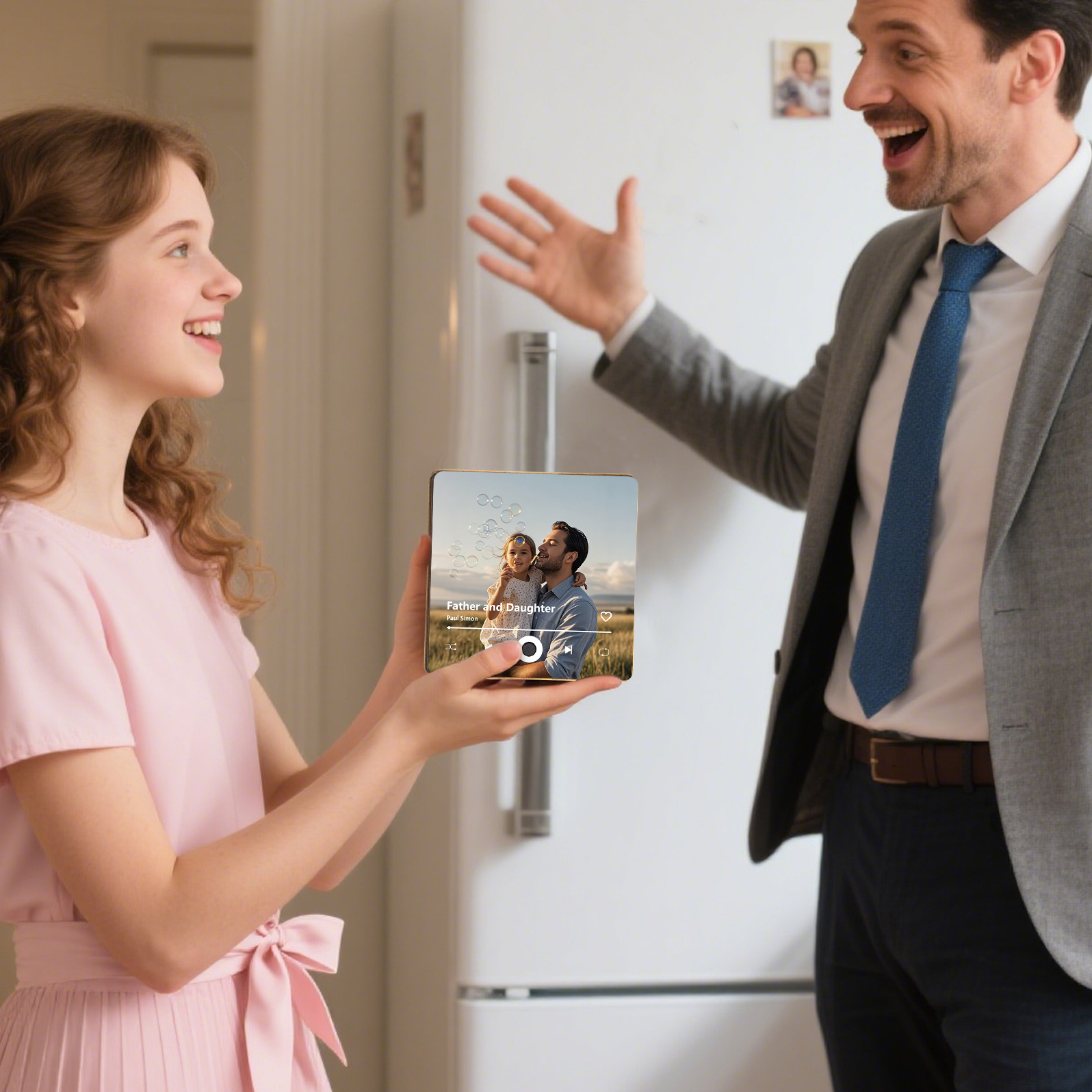 Personalised Music Fridge Magnet – Custom Photo & Song & Text - Meaningful Gift for Loved Ones | Jessemade