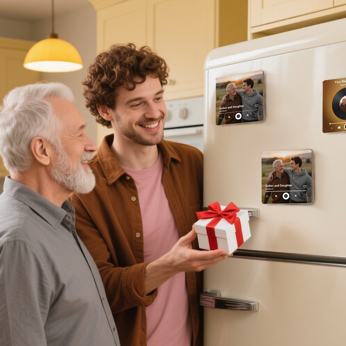 Personalised Music Fridge Magnet – Custom Photo & Song & Text - Meaningful Gift for Loved Ones | Jessemade