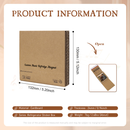 Personalised Music Fridge Magnet – Custom Photo & Song & Text - Meaningful Gift for Loved Ones | Jessemade