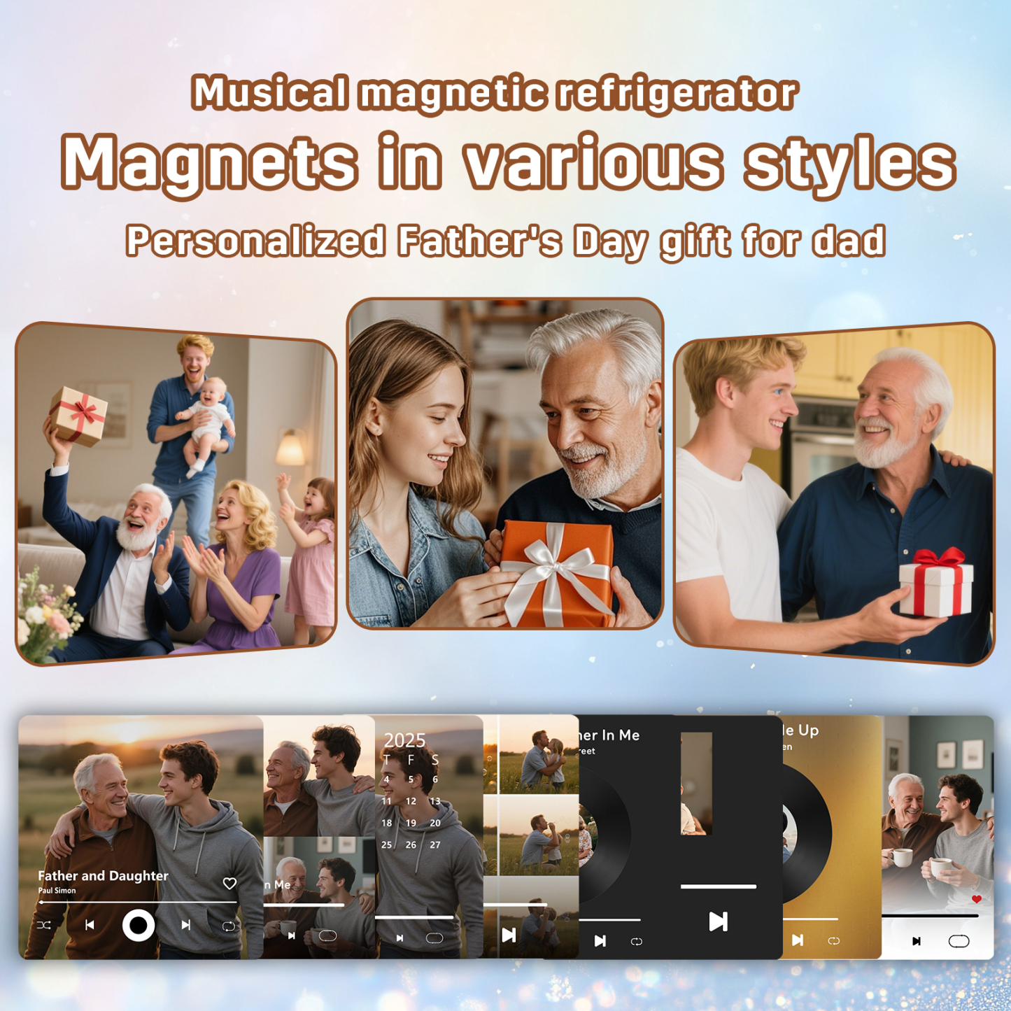 Personalised Music Fridge Magnet – Custom Photo & Song & Text - Meaningful Gift for Loved Ones | Jessemade