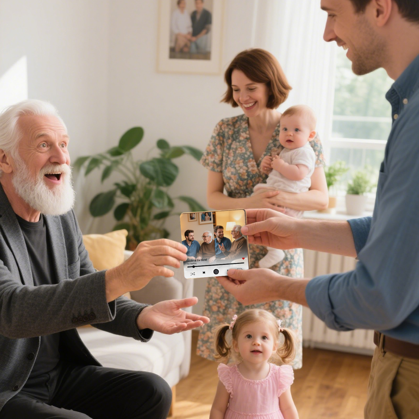 Personalised Music Fridge Magnet – Custom 2 Photos & 1 Song & 1 Text - Meaningful Gift for Loved Ones | Jessemade